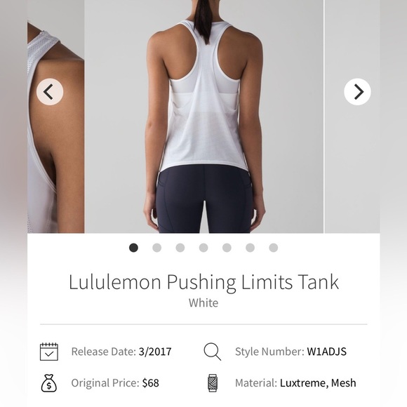 Lululemon Pushing Limits Tank Top Size 6 - Picture 6 of 6
